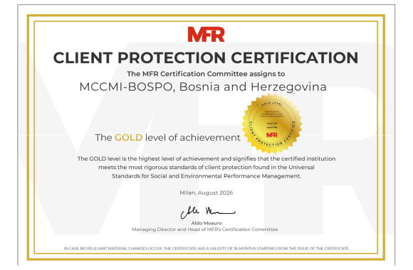 MFR certifikat - MKD MI-BOSPO